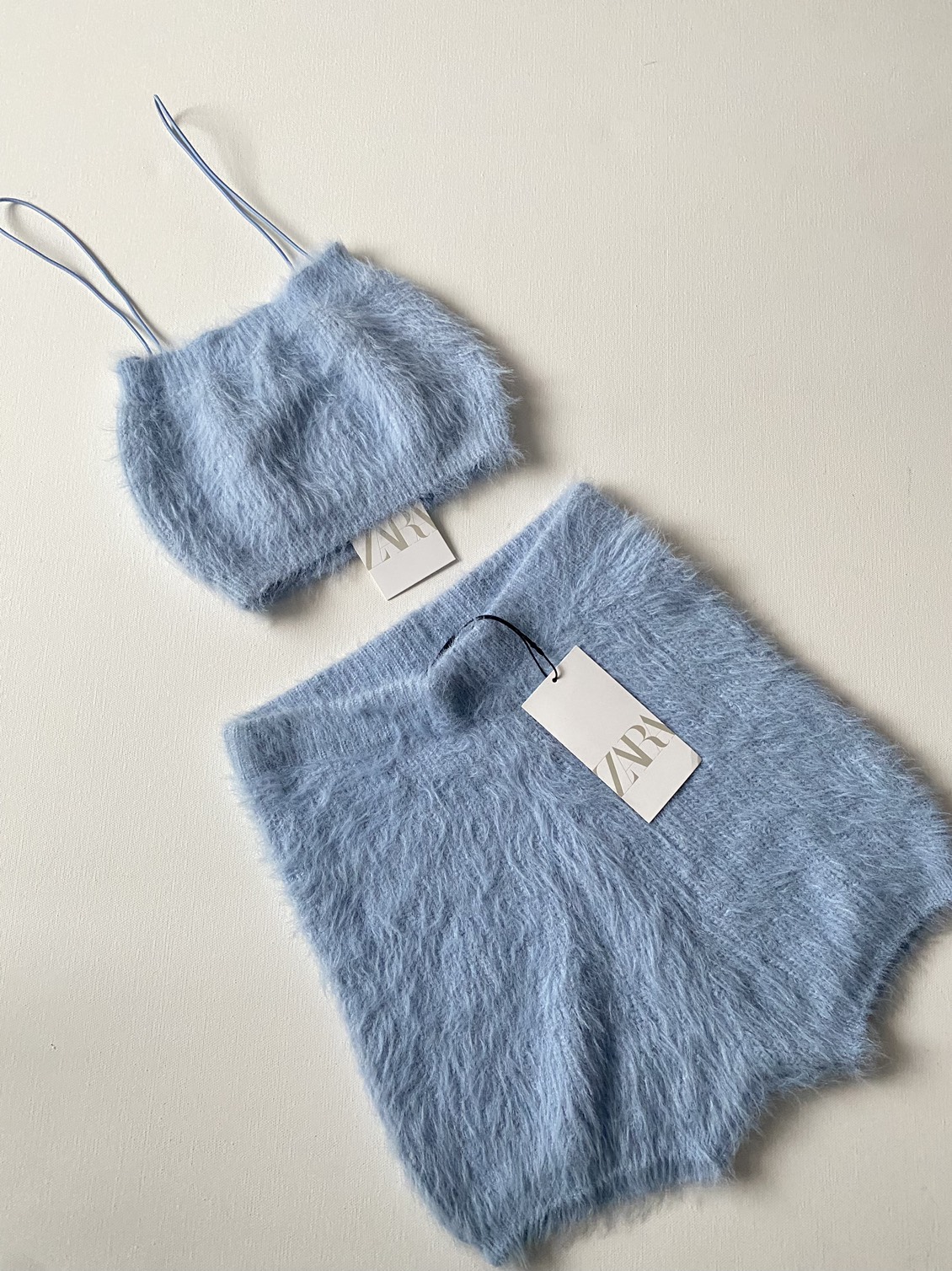 NWT Zara | Fuzzy Short Set (S/M) thumbnail