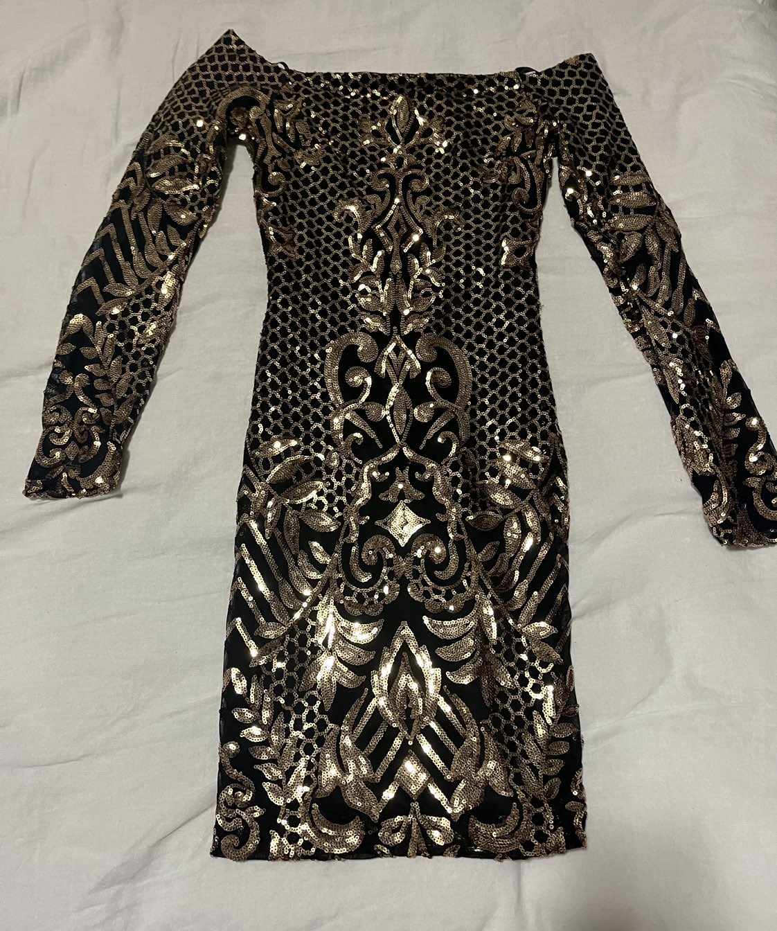 Women's Black and Gold Dress - photo 5