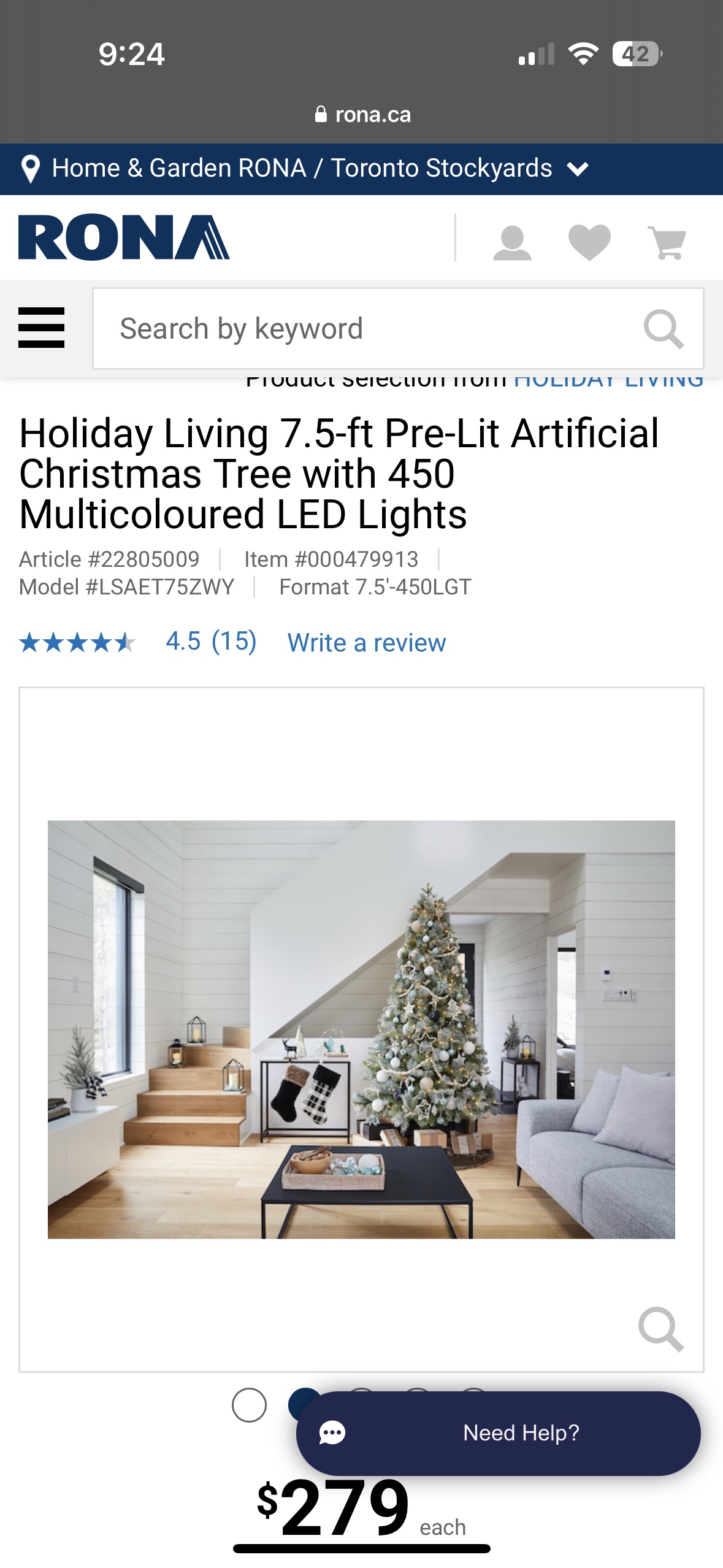 7.5’ Pre-lit Christmas Tree - photo 2