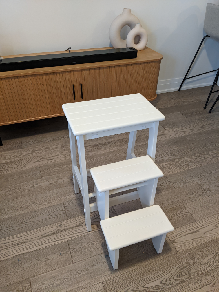 Wayfair 3-step folding wood stool / ladder image indicator(2)