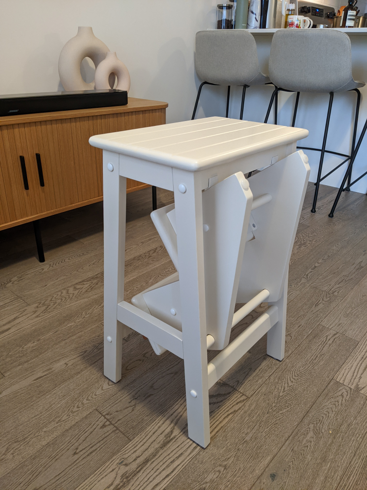 Wayfair 3-step folding wood stool / ladder image indicator(4)