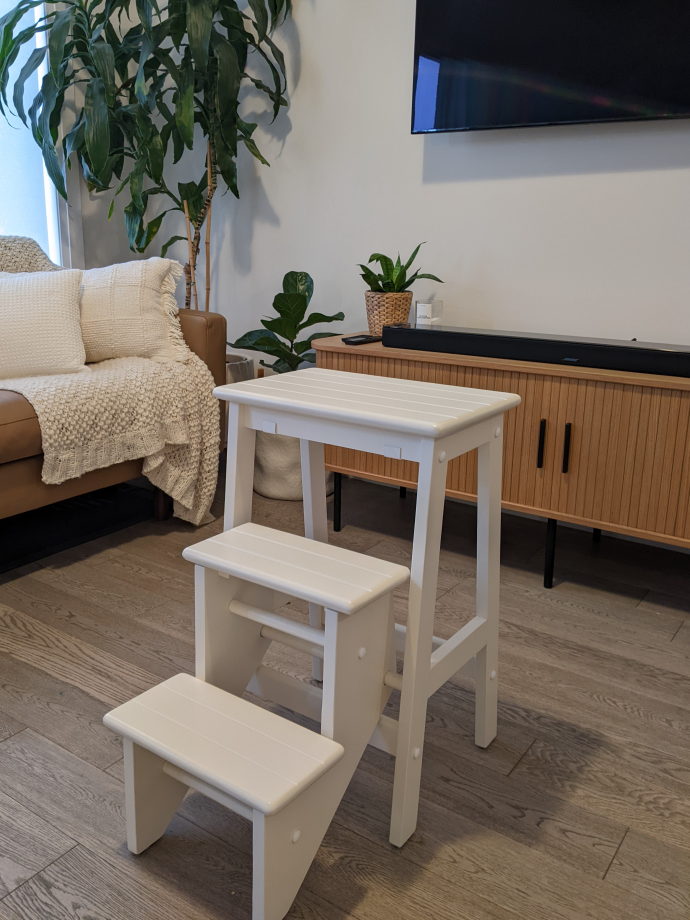 Wayfair 3-step folding wood stool / ladder image indicator(6)