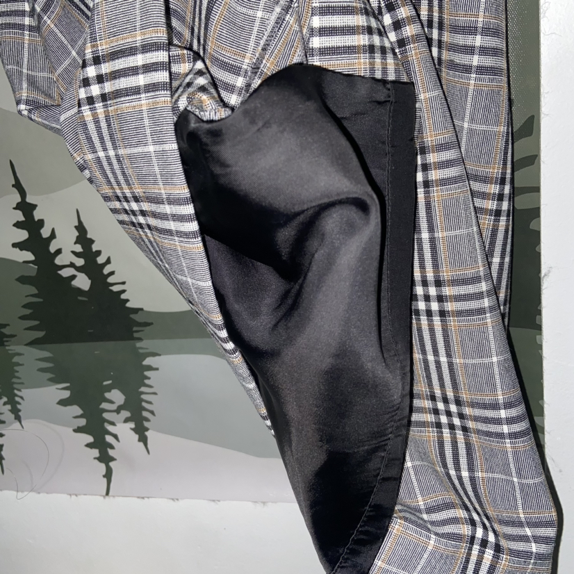 Wilfred Grey Plaid Mini Dress Size 00 image indicator(3)