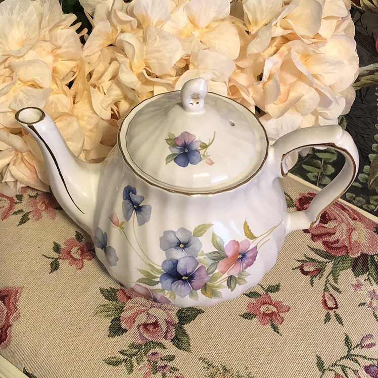 Sadler Teapot Pansies Motif - photo 2
