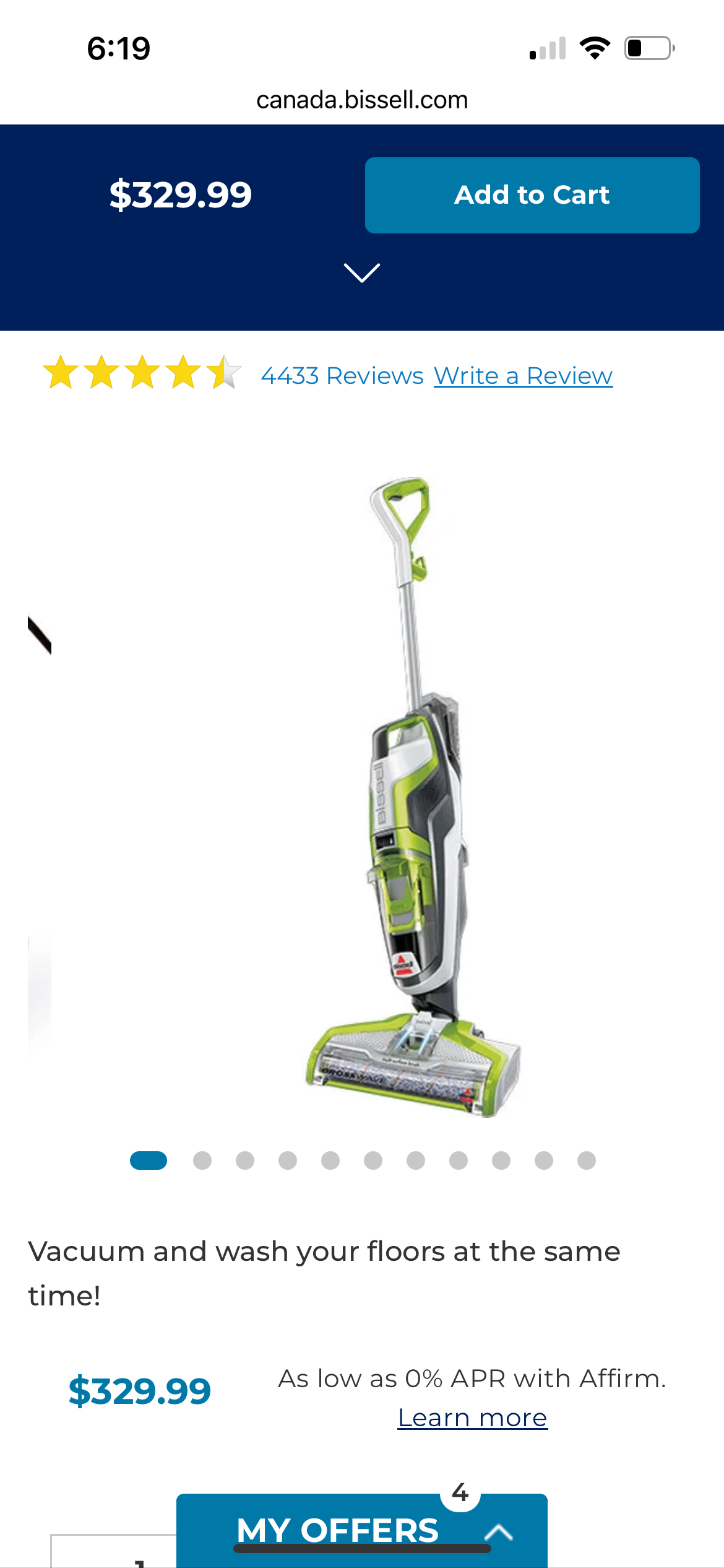 Bissell Cross Wave - Vacuum and Wash at the same time image indicator(6)