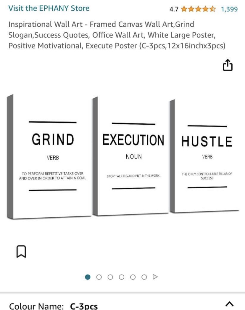 New 3 piece motivational canvas art sets image indicator(6)