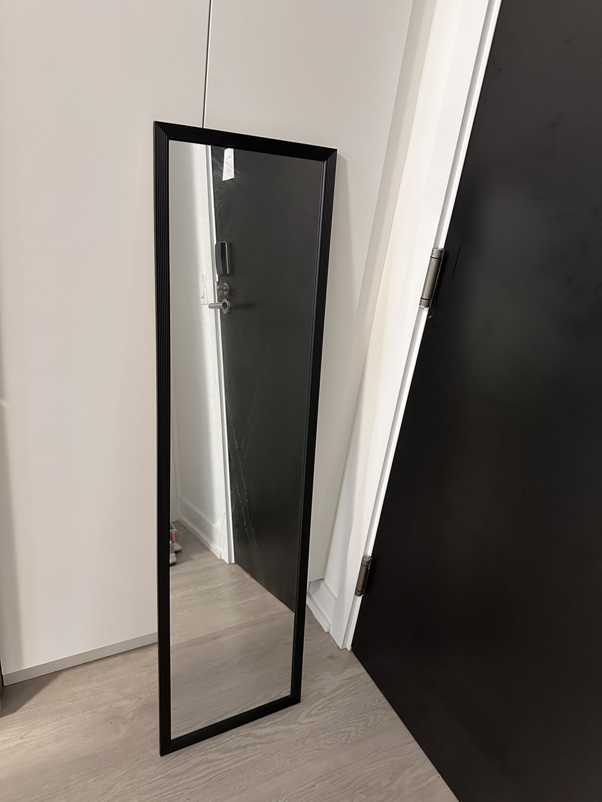 Black door mirror