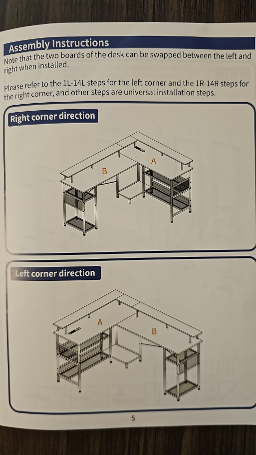 L shaped desk with power bank and lights - photo 3