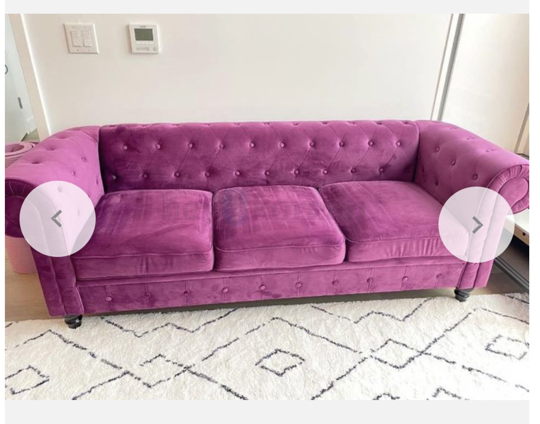 Velvet couch