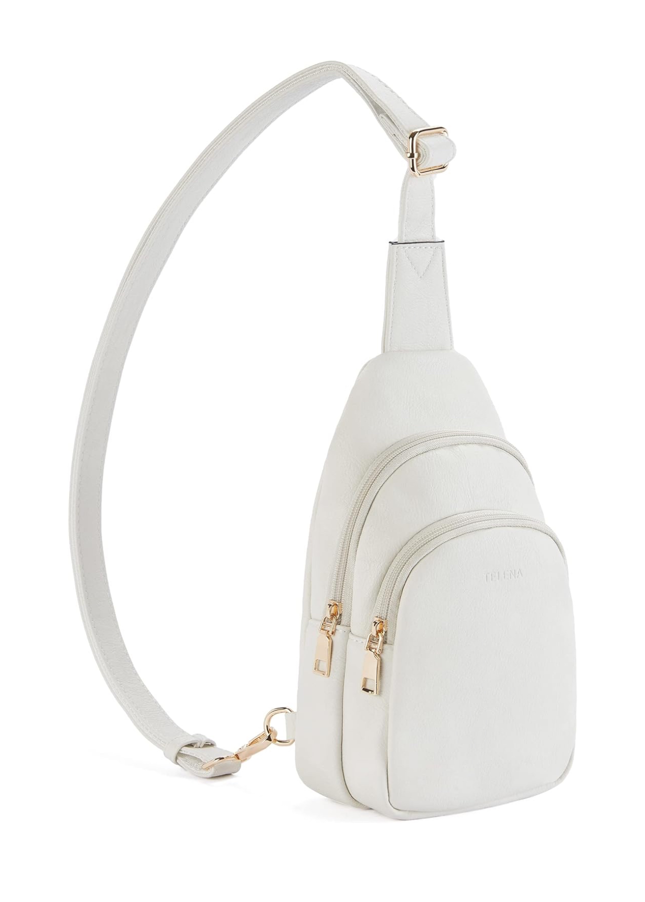 *NEW* white adjustable cross body sling bag