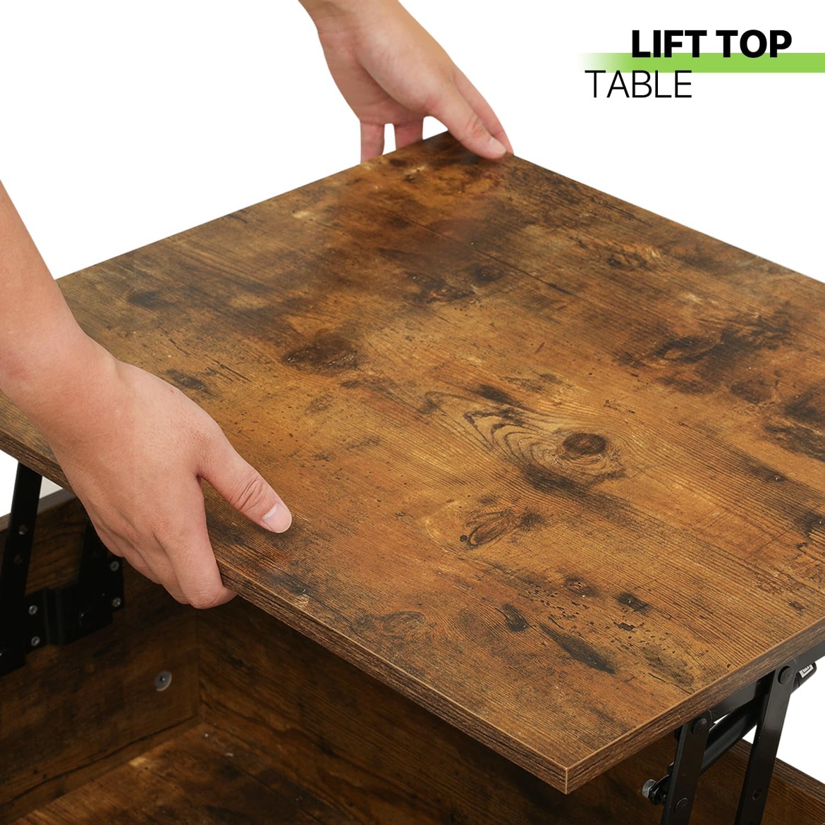 Lift-top coffee table with storage - photo 3