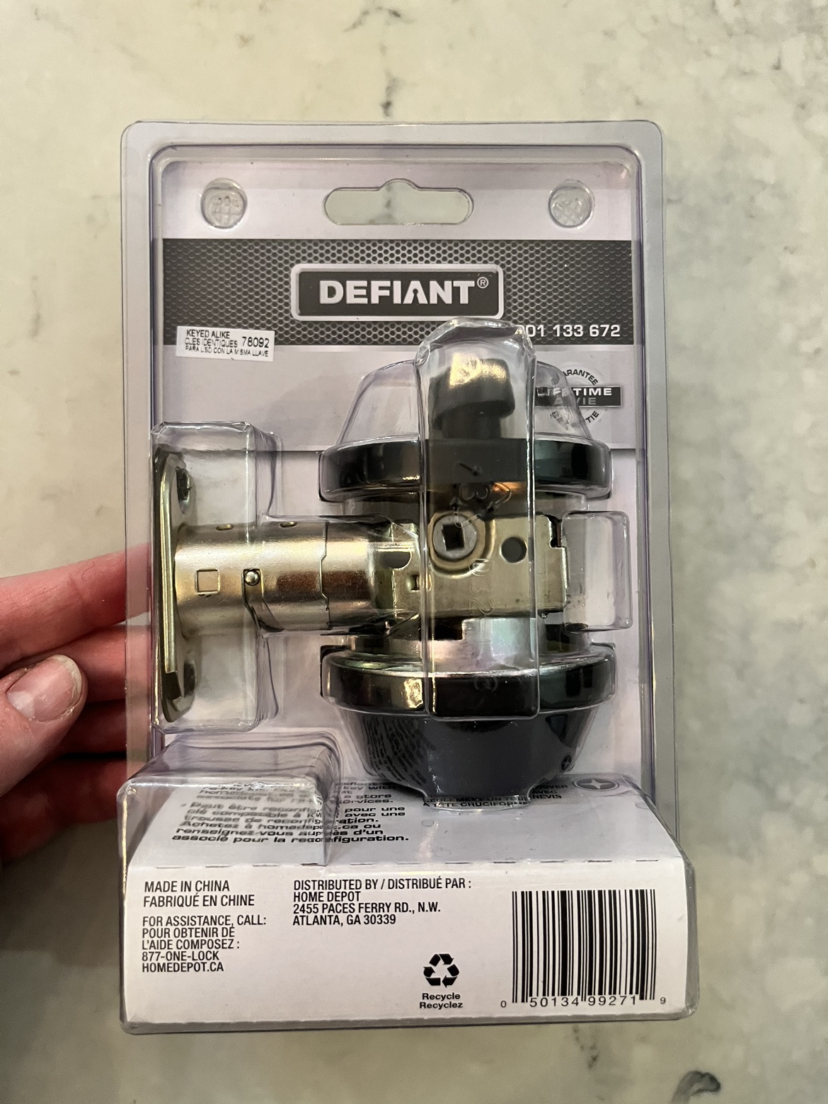 Defiant deadbolt matte black - photo 3
