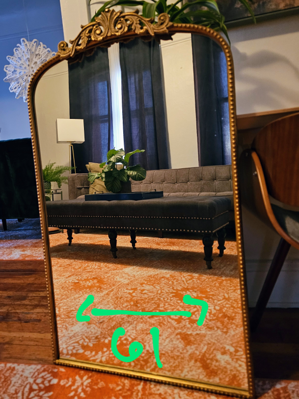 Gold framed mirror - photo 3