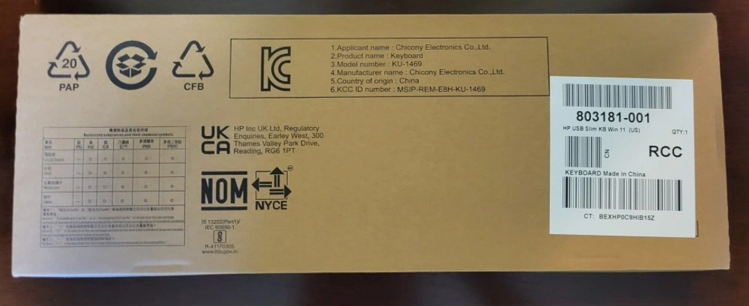 HP Slim USB Keyboard image indicator(2)