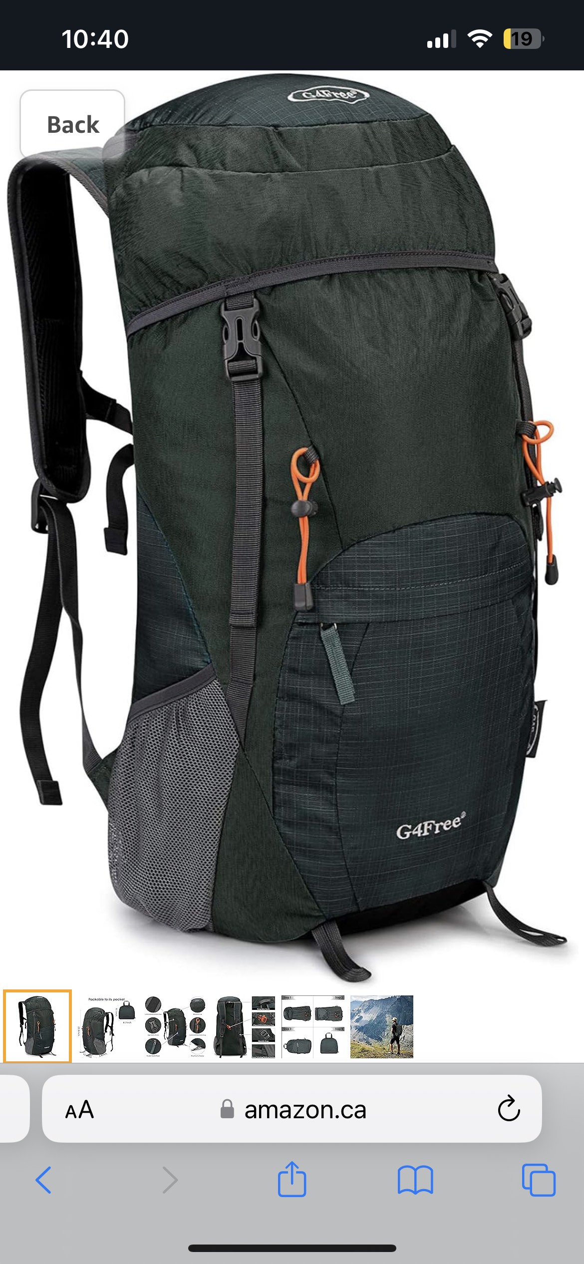 Travel backpack 40L