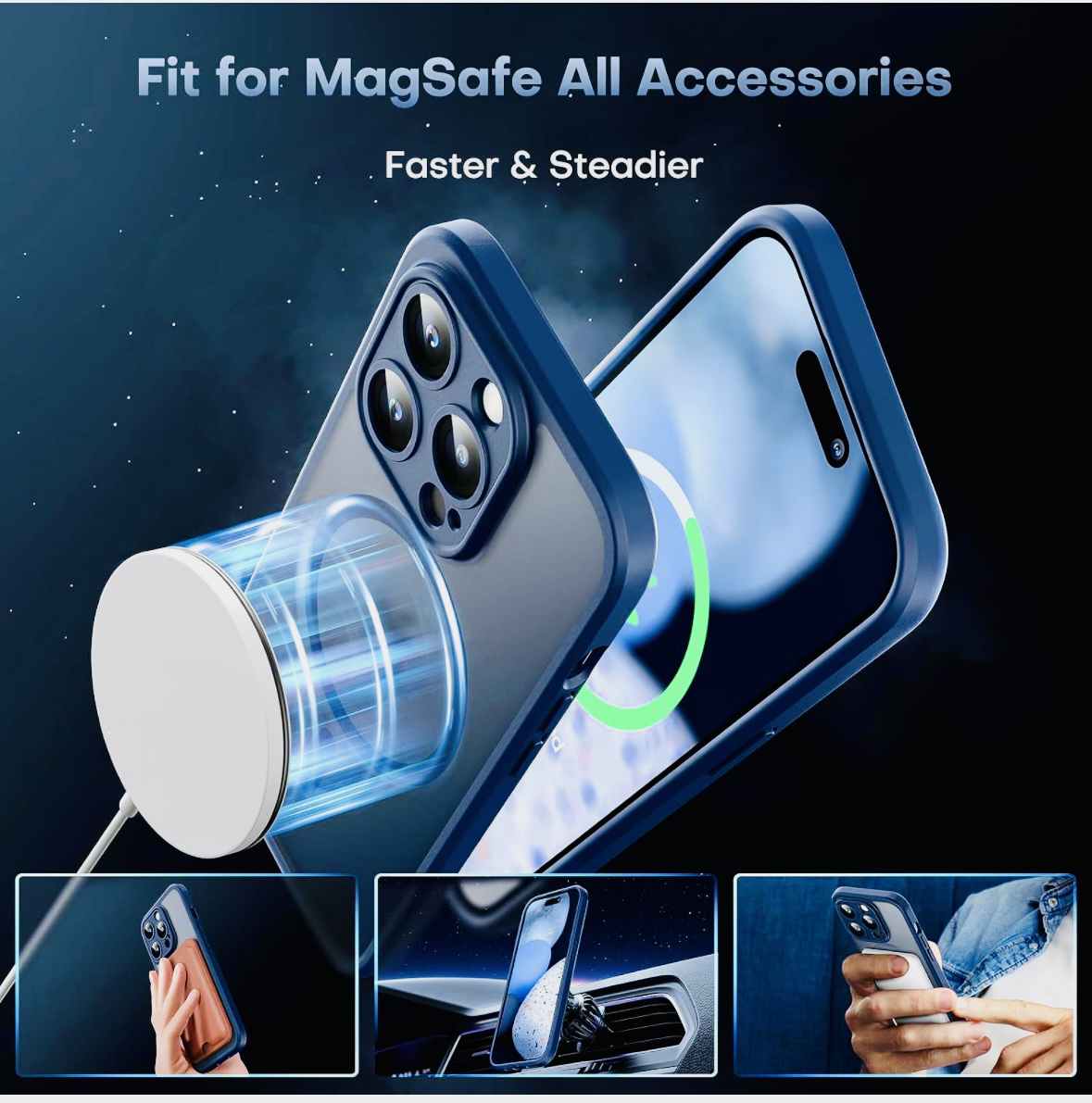 iPhone 15 Pro MagSafe case plus 2 screen protectors - photo 4