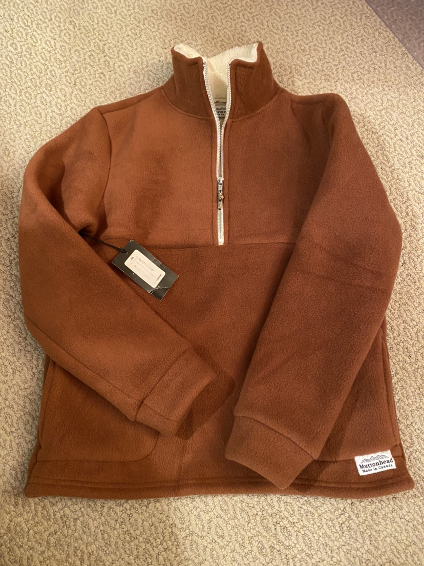NEW Alpine 1/4 Zip Heavyweight Sherpa Sweater Jacket - Clay image indicator(4)