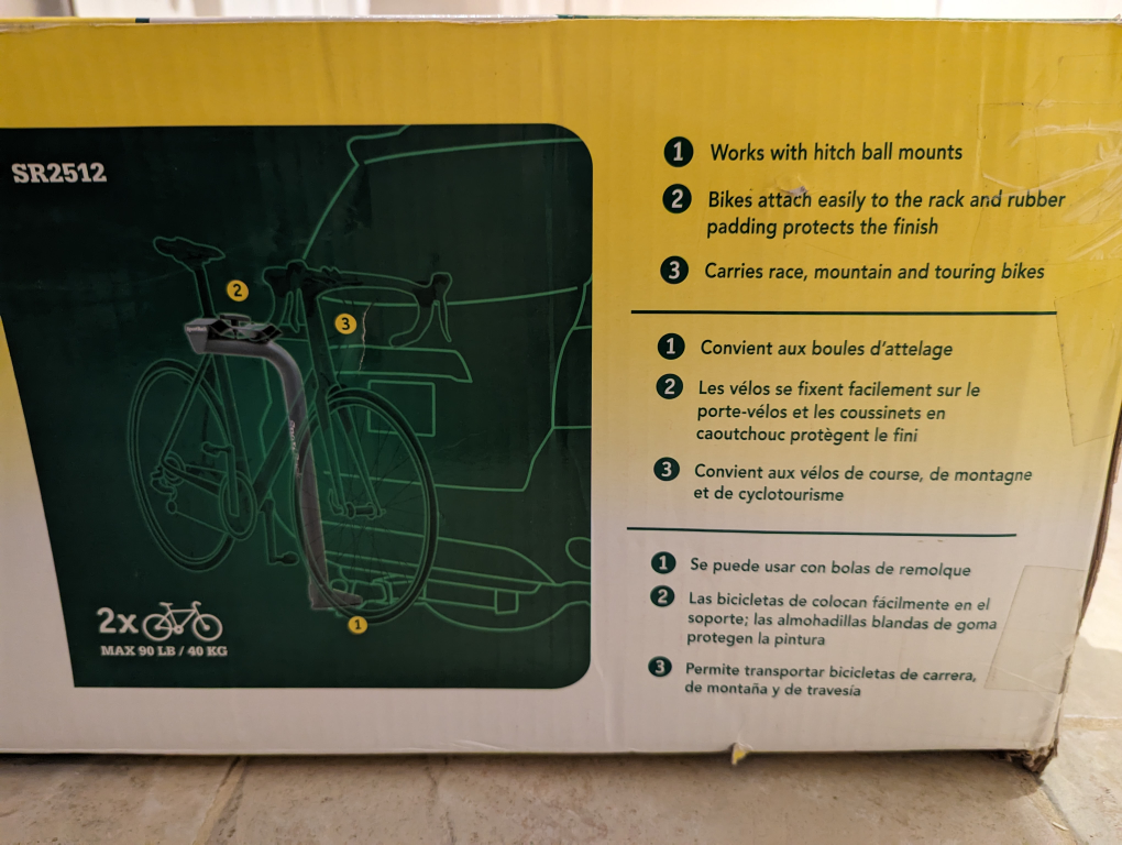 SportRack SR2512 Pathway Tow Ball 2Bike Rack image indicator(3)