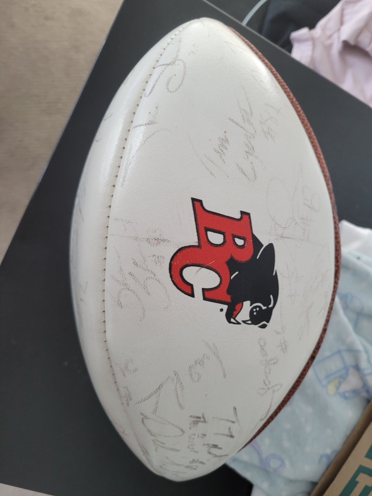 bc loins gray cup signed by all players