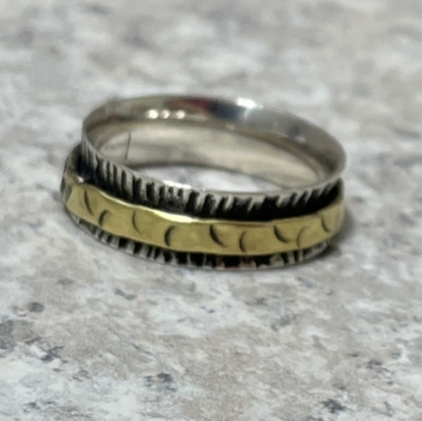 Size 6 Meditation Sterling Silver Ring 🎁