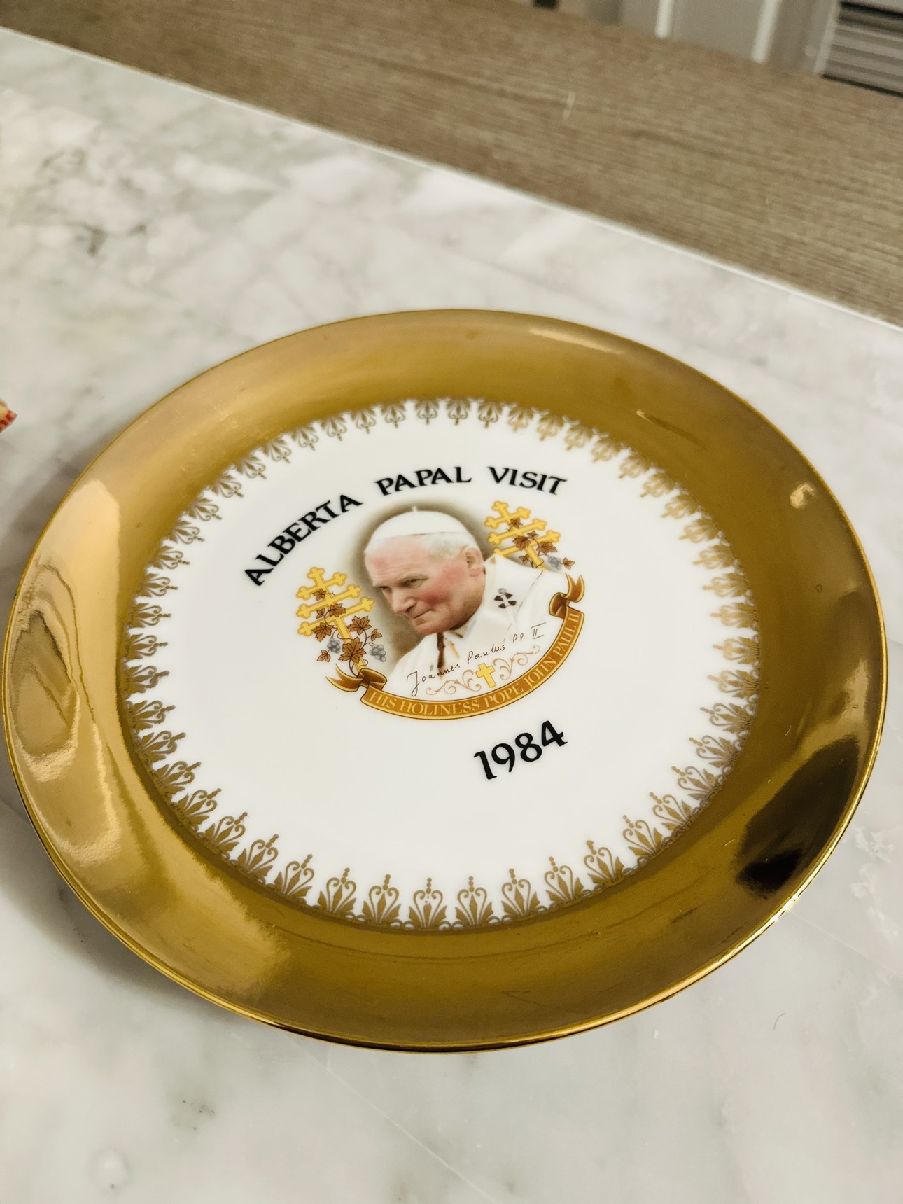 Vintage gold platted plate