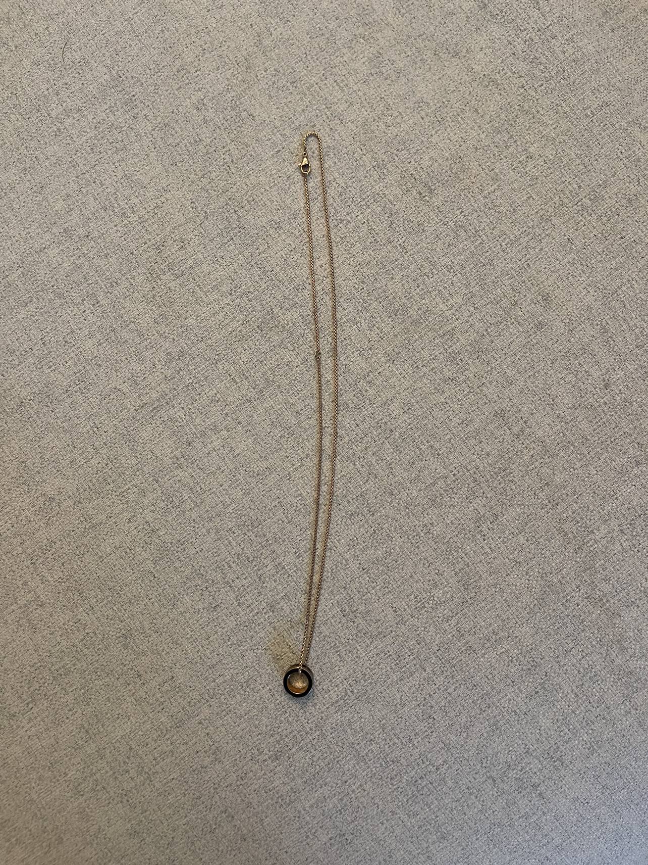 Rose gold ring adjustable necklace image indicator(3)