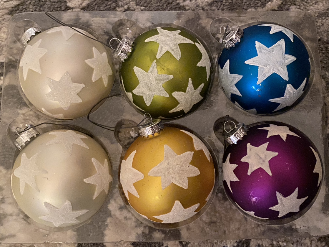 Star Glass Christmas Balls 2.5” (12) image indicator(3)