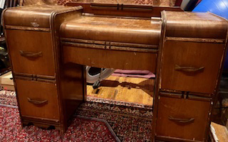 Desk/dressing table/vanity with mirror thumbnail