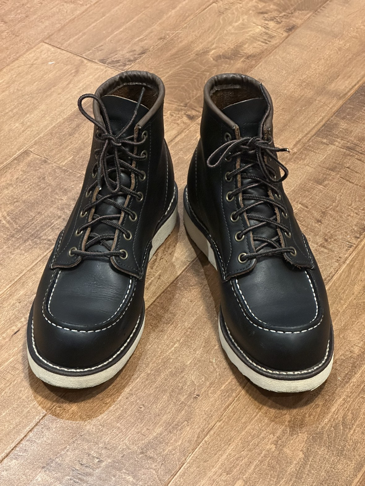 Redwing 8849 Black Prairie Moc Toe Boots 9D thumbnail