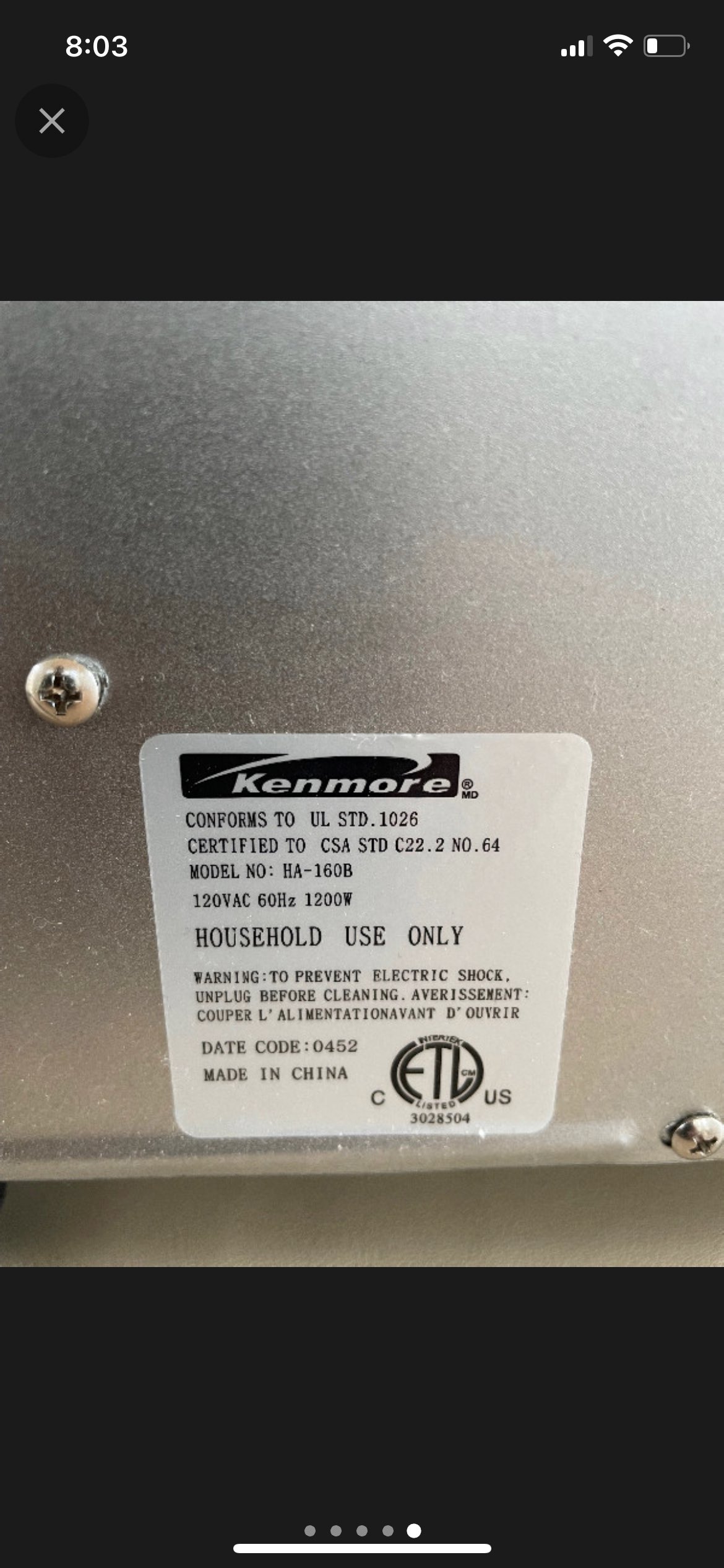 Kenmore Counter Top Oven - photo 5