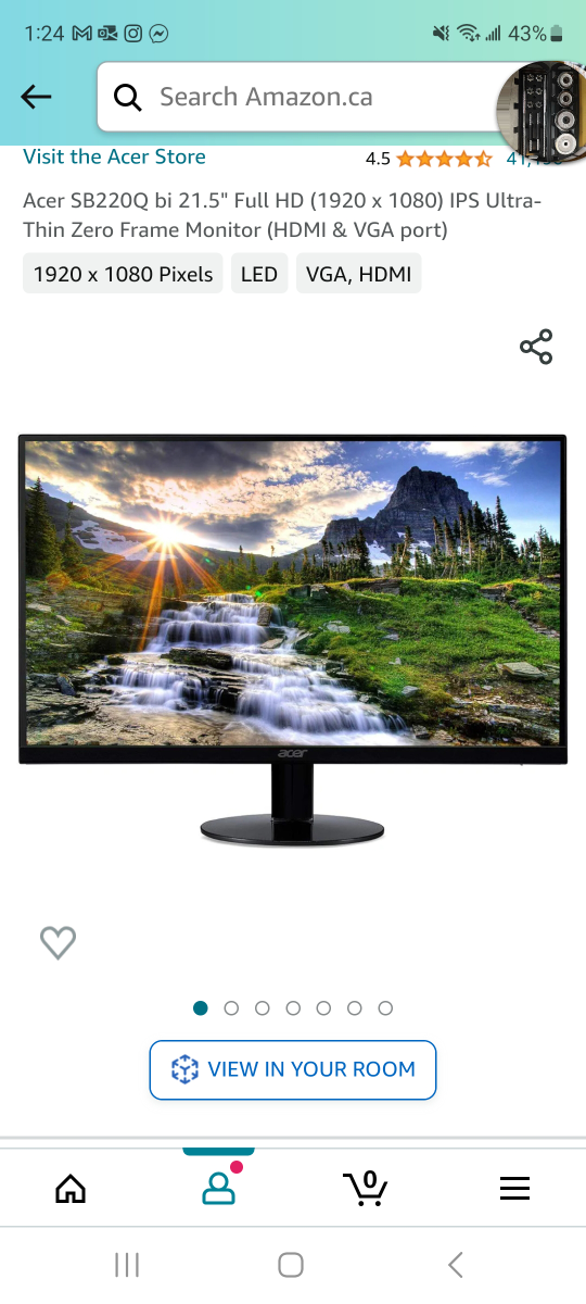 2 x Acer 21.5" monitor image indicator(2)