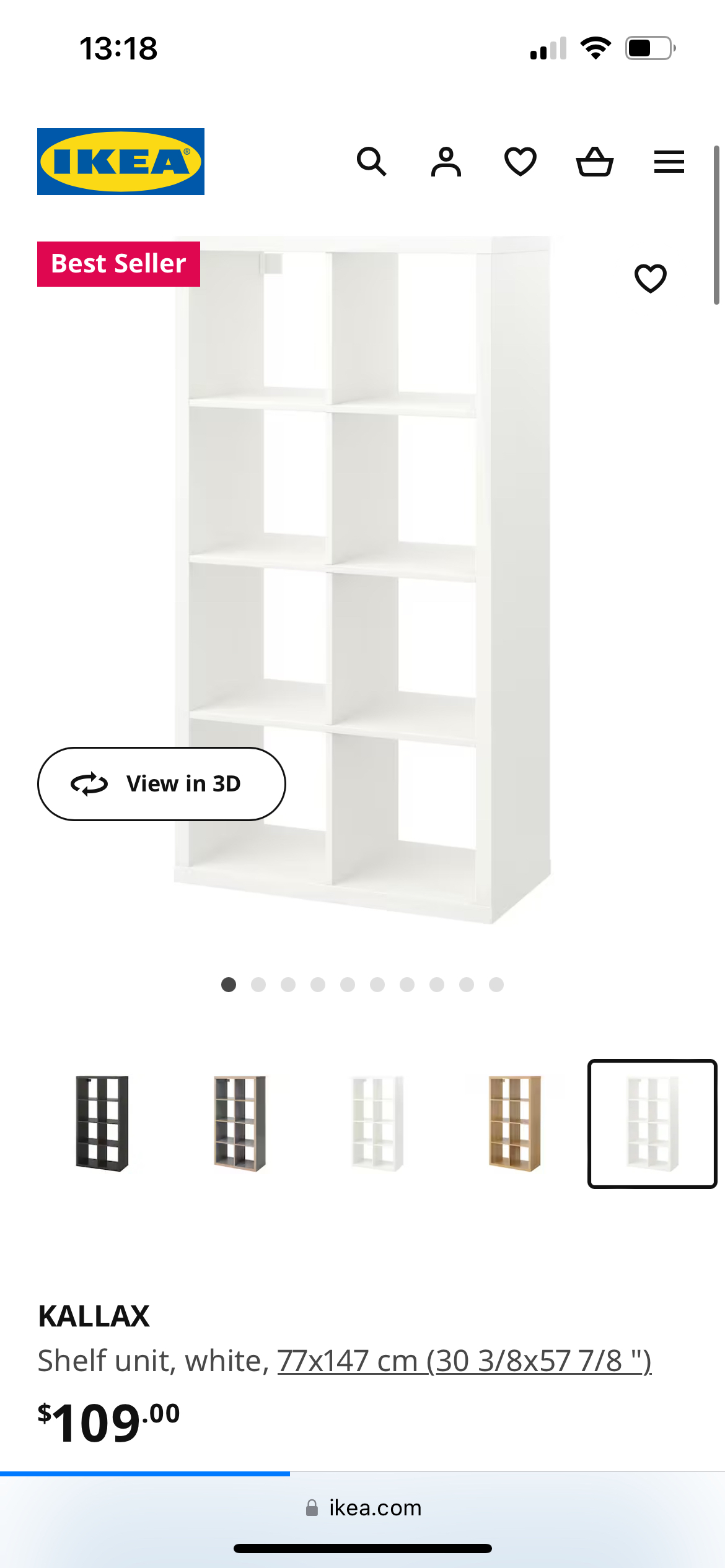 KALLAX shelf unit in White