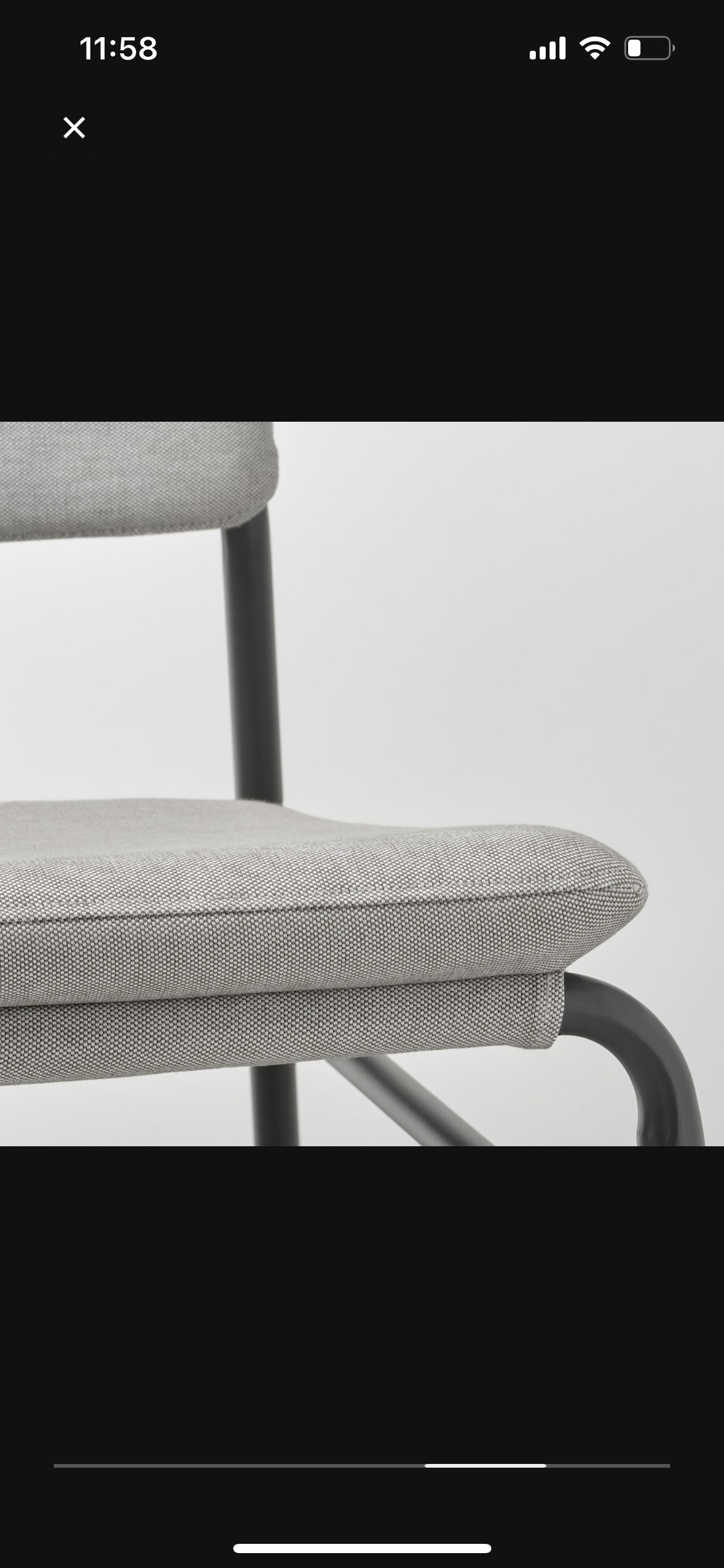 Ikea Grey Fabric Chair - photo 4