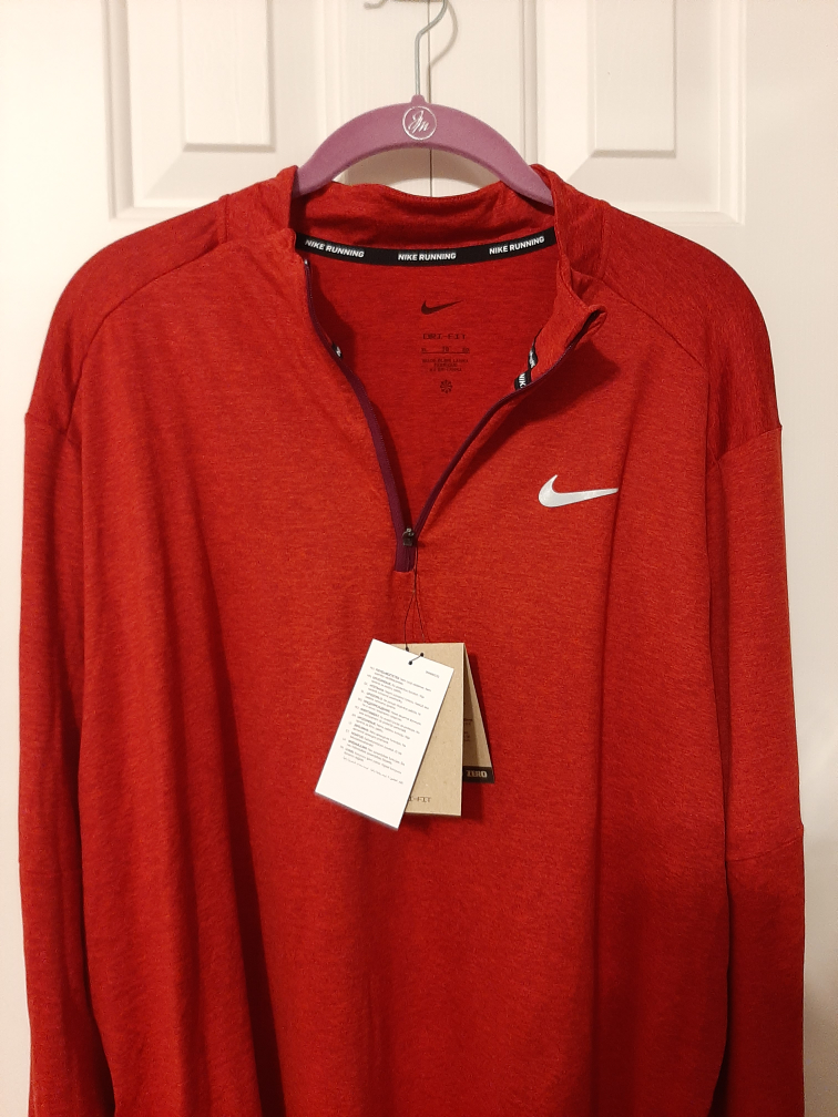 Brand New NIKE Mens Red Quarter Zip (mens XL)