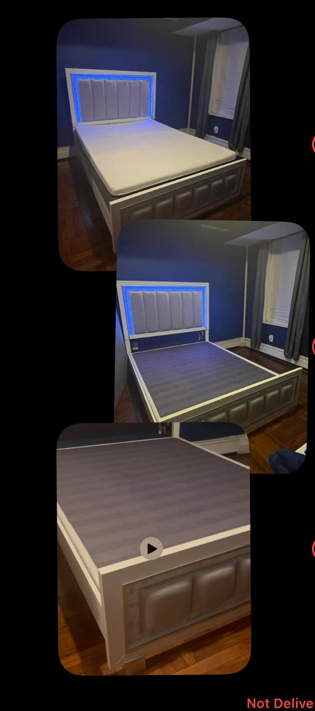 LED Light Up Bedframe (Needs to be gone by tomorrow)