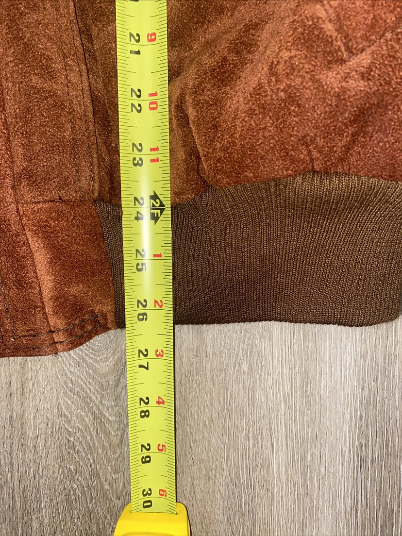 Vintage Men’s Suede Bomber Jacket Boho Aztec Made In Italy Large image indicator(5)