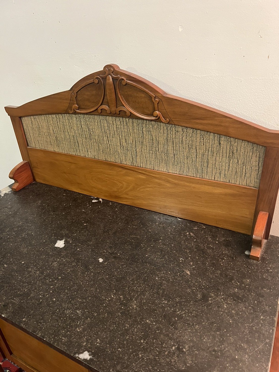 Vintage Marble Top Side Table w/Cabinet - photo 2