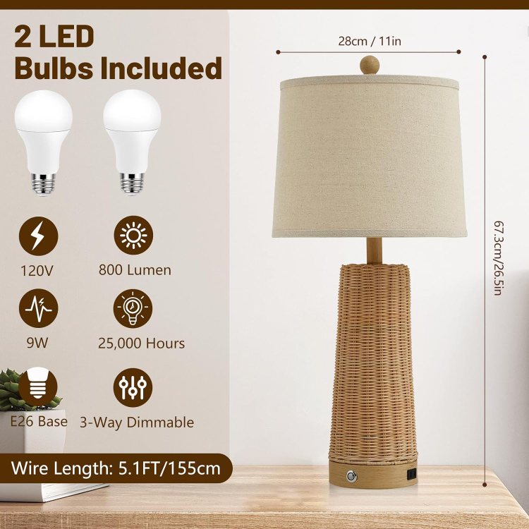 Table Lamps 2 Pack, BNIB - photo 4