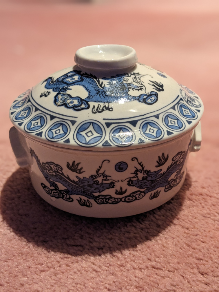 Double Dragon porcelain bowl #SellingSpree thumbnail