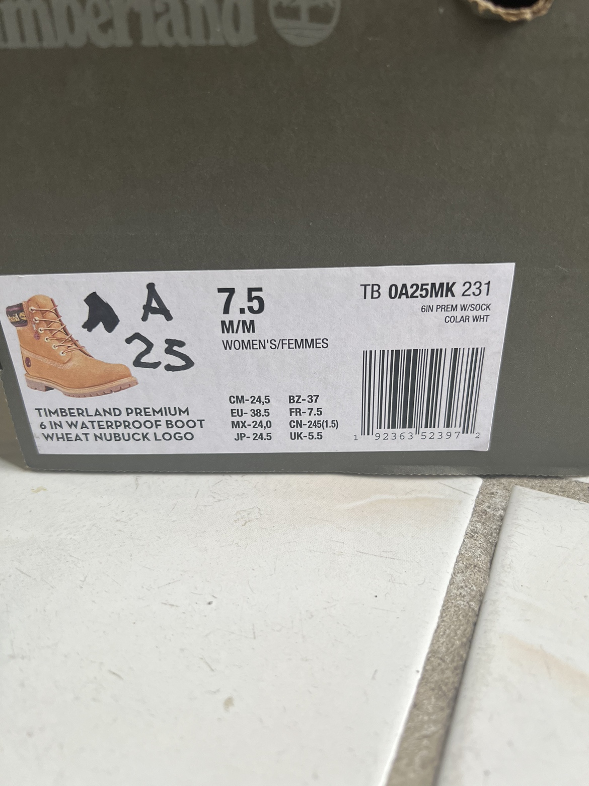 NEW timberland premium 6” W7.5 Nubuck waterproof boots logo - photo 5