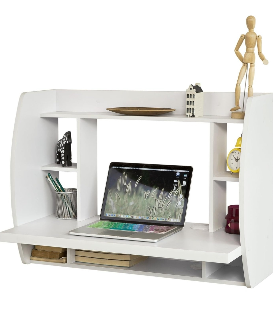 Haotian Home Office Workstation, Floating Desk Wall Mounted image indicator(7)