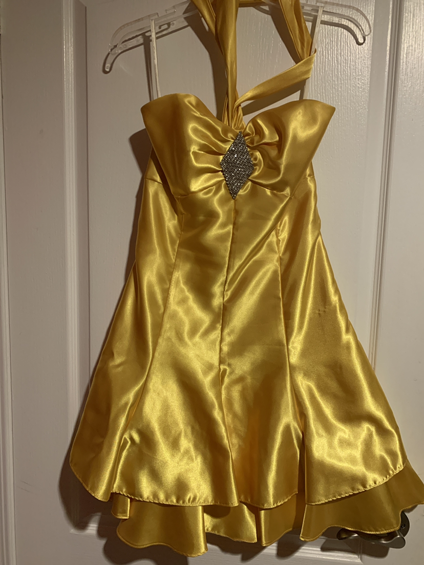 Little yellow evening dress