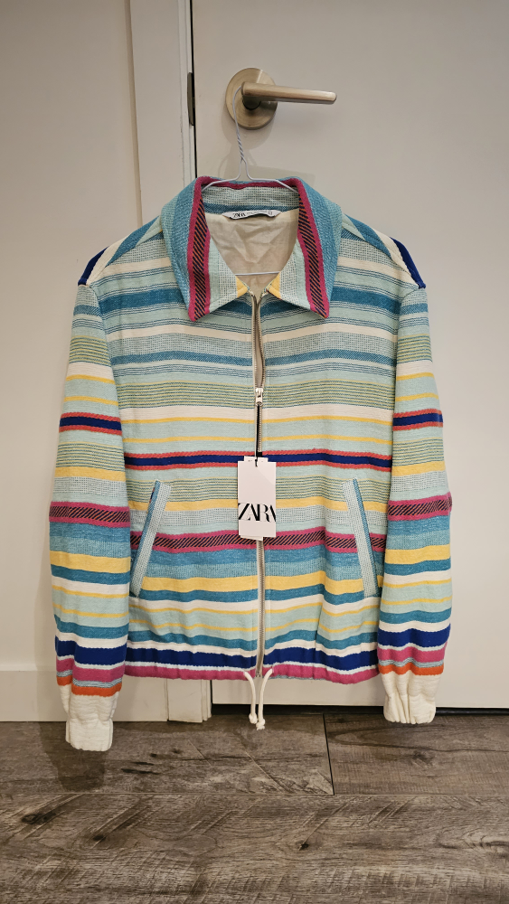 New Men's Striped Bomber Jacket - Zara