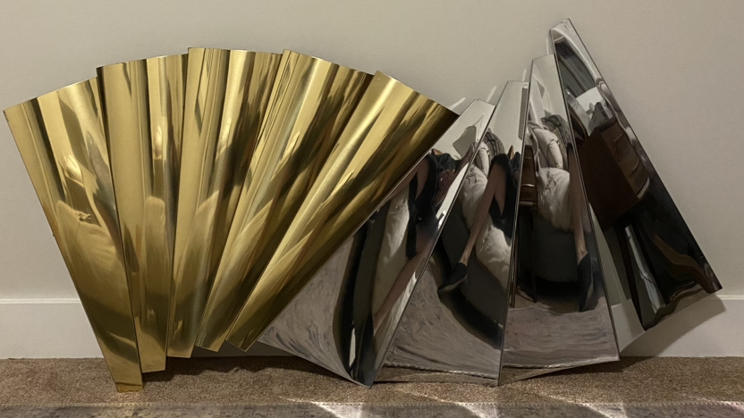 Out Fold" by C. Jere Wall Sculpture from 1985