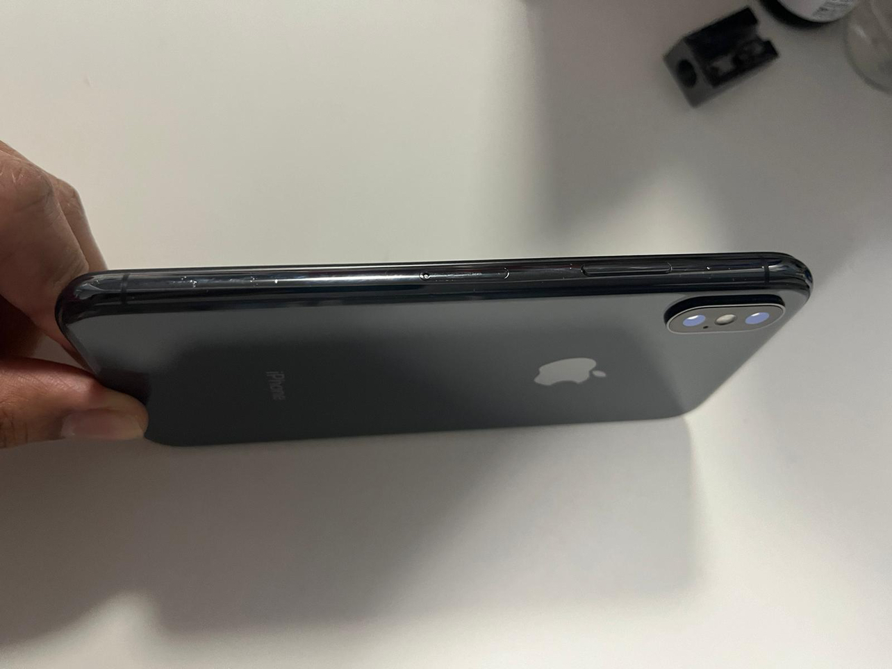 iPhone X with charger, screen protector and phone case - photo 5