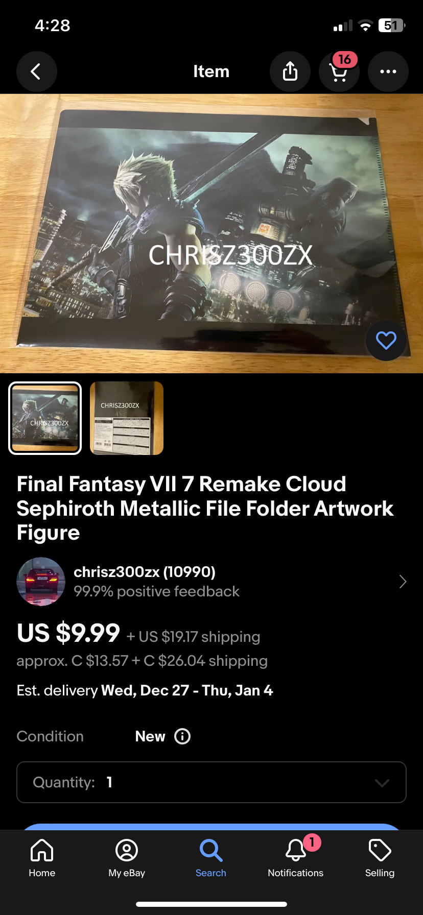 Official Final Fantasy VII remake Cloud strife metallic file fol image indicator(3)