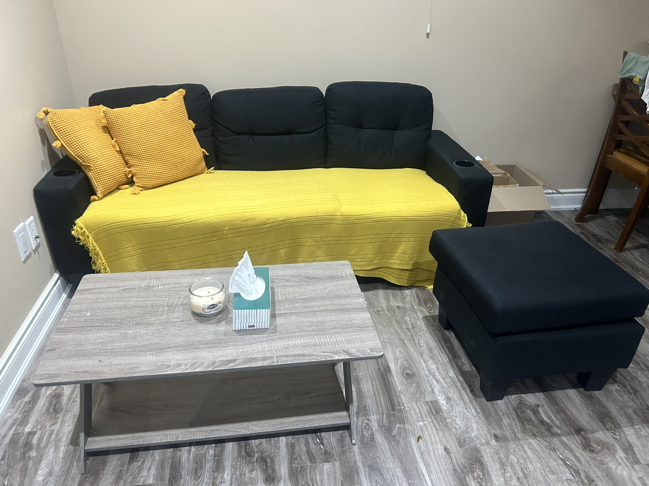 Sectional sofa plus coffee table