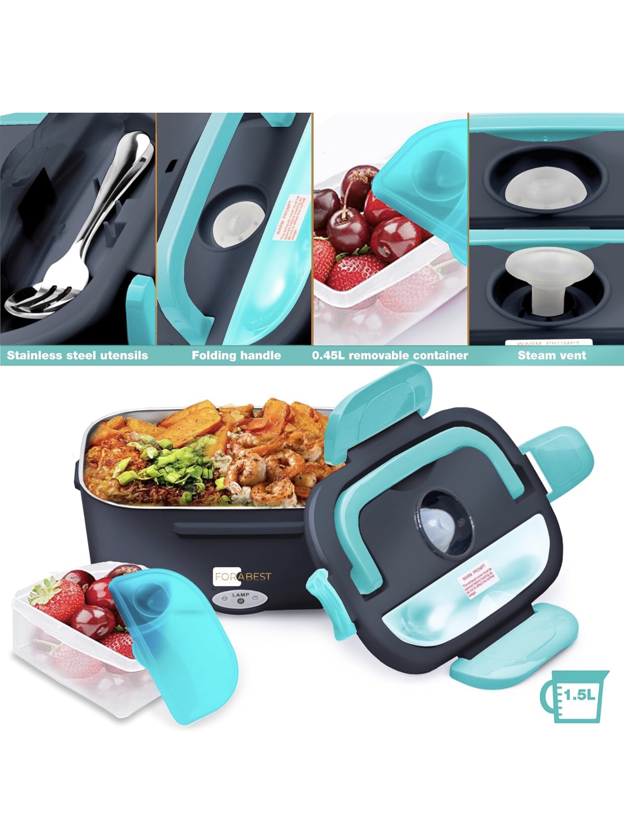 Electric Lunch Box Food Heater - photo 2