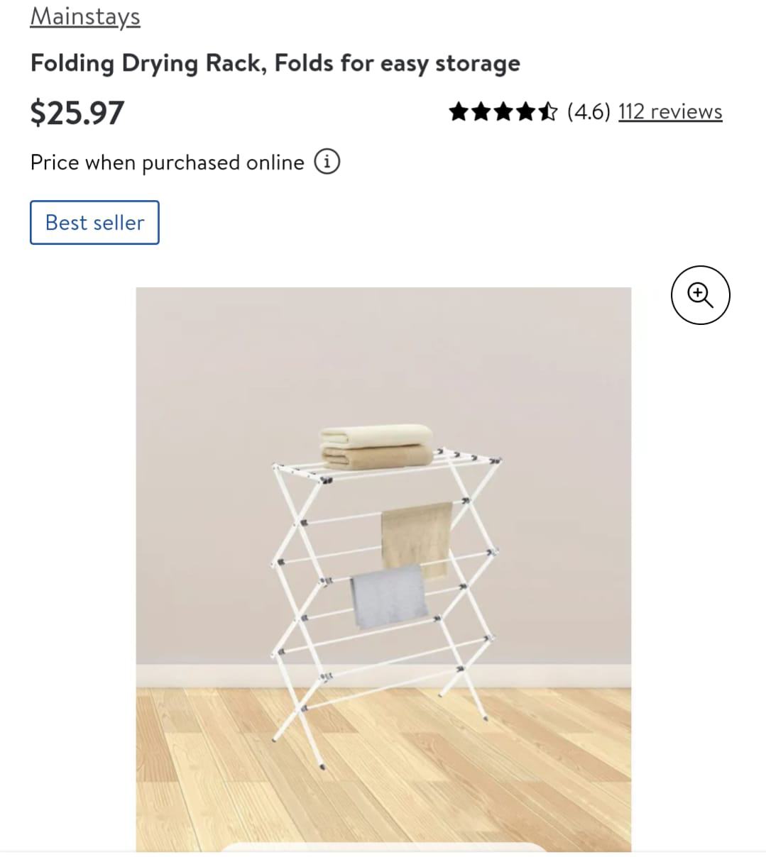 Portable Folding drying rack thumbnail