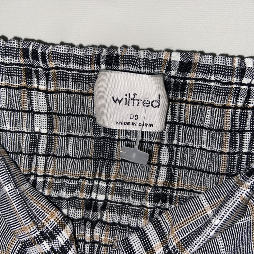 Wilfred Grey Plaid Mini Dress Size 00 image indicator(6)